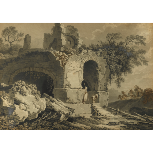 A Peasant Family and their Animals among Classical Ruins